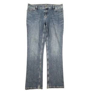 J. Jill Authentic Fit Slim Leg Jeans Womens 10 Petite Blue Medium Wash Stretch